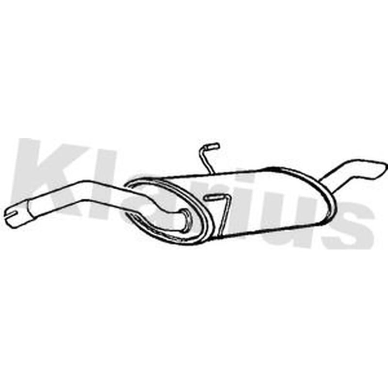 Klarius Box With Tail Pipe Rear fits Citroën Dispatch I 1998-2006 1.9