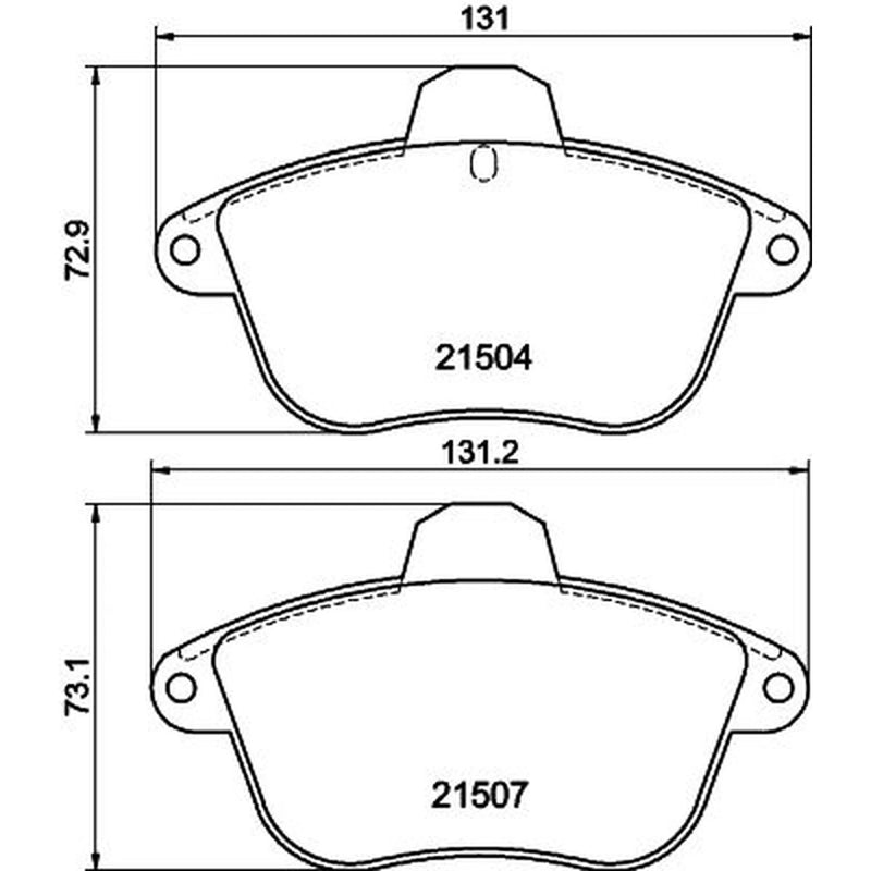 Mintex Front Brake Pad Set fits Citroën Xm 1989-2000 2.0 2.1 2.5 3.0