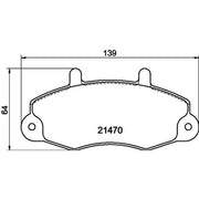 DON Front Brake Pad Set fits Ford Transit 1994-2000 2.0 2.5