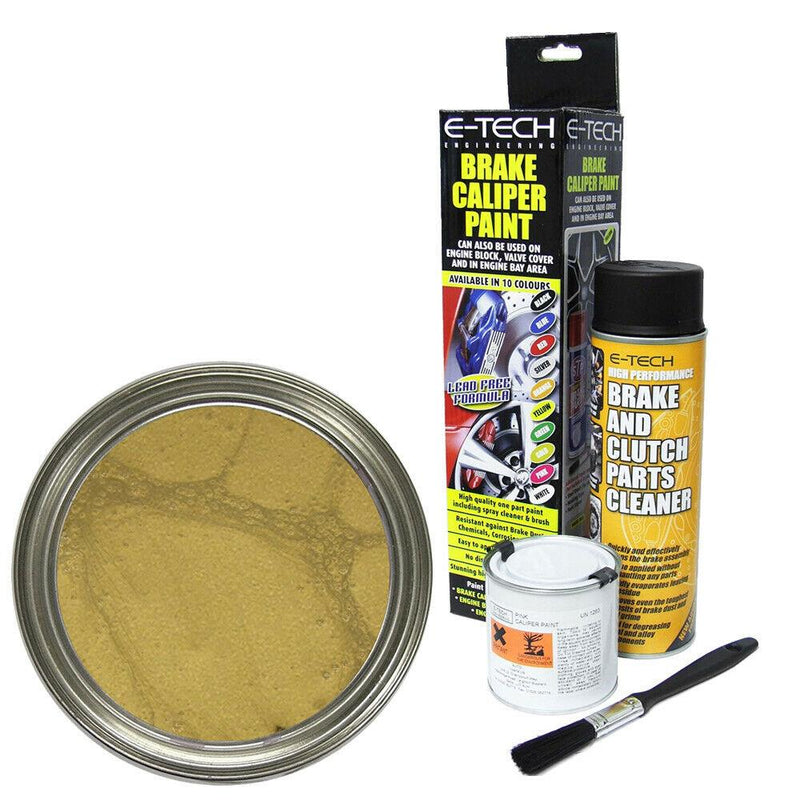 Gold E-Tech Brake Caliper Paint Also for Engine Bay Drums Car Van E-Tech  - Dynamic Drive