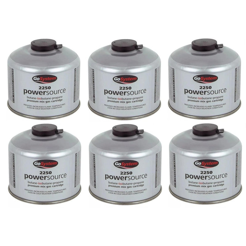 6x Go System PowerSource Butane Propane Threaded Gas Canister - 220g Go System - NN4 Online