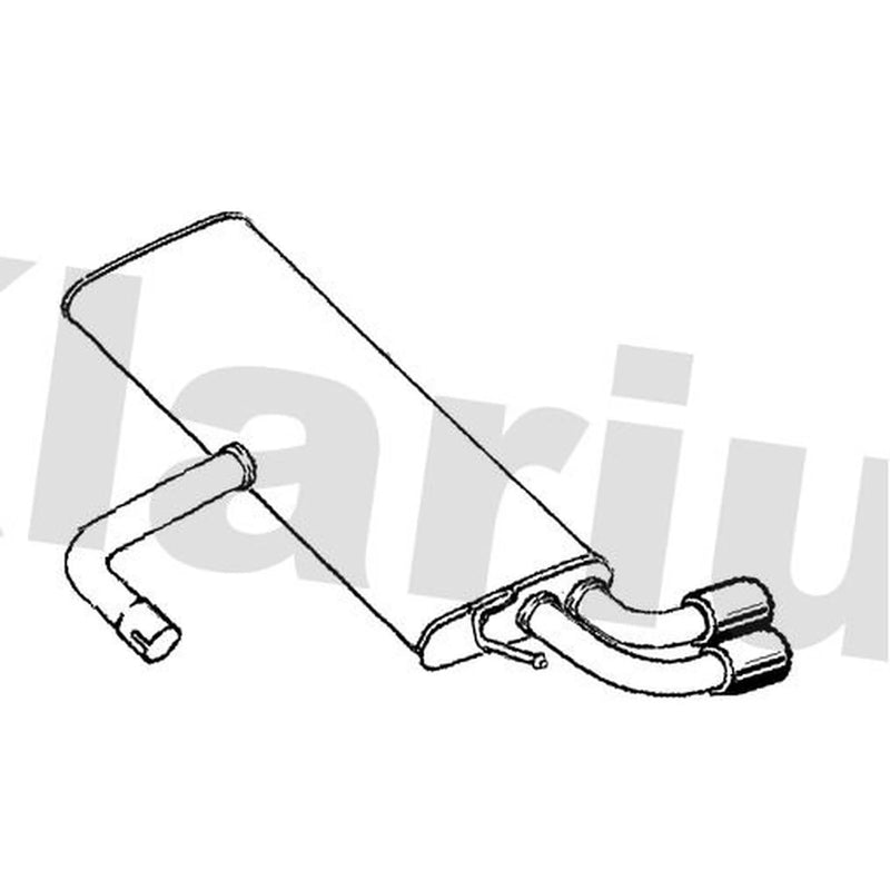 Klarius Box With Tail Pipe Rear fits Seat Ateca 2018 on 1.5