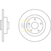 NAPA 2 x Solid Rear Brake Discs NBD5362-x2