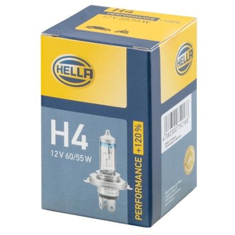 Hella Bulb H4 12V 60/55W P43T +120 8GJ fits Abarth Grande Punto 2007-2010 1.4