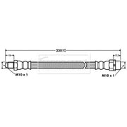 Borg & Beck Brake Hydraulic Hose Line outer BBH7398