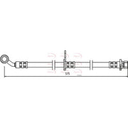 Apec Brake Hydraulic Hose Line Front Left fits Honda Civic VII 2000-2005
