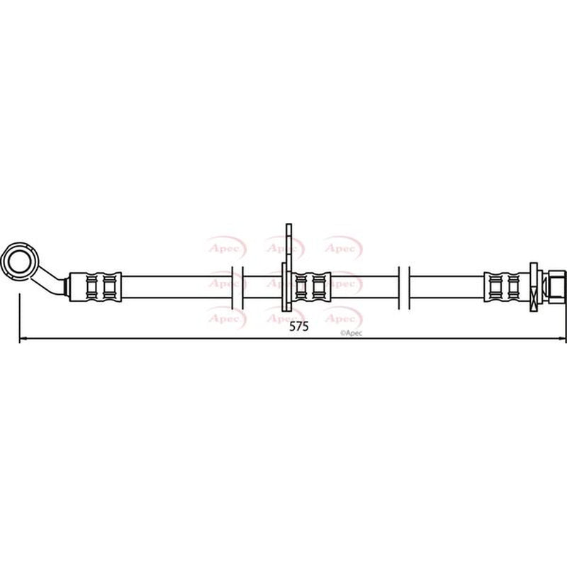 Apec Brake Hydraulic Hose Line Front Left fits Honda Civic VII 2000-2005