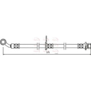 Apec Brake Hydraulic Hose Line Front Left HOS3503