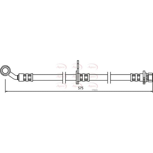 Apec Brake Hydraulic Hose Line Front Left HOS3503