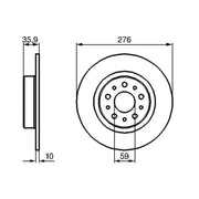Bosch Front & Rear Brake Discs & Pads fits Alfa Romeo 156 Sportwagon 2003-2006