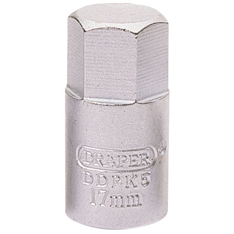 Draper Hexagon Drain Plug Key, 3/8 Sq. Dr., 17mm 38323 Draper - Dynamic Drive