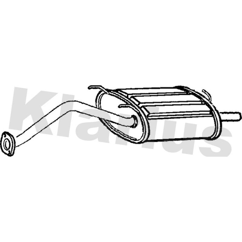 Klarius Box With Tail Pipe Rear fits Honda Civic VI Fastback 1994-2001 1.6 1.8