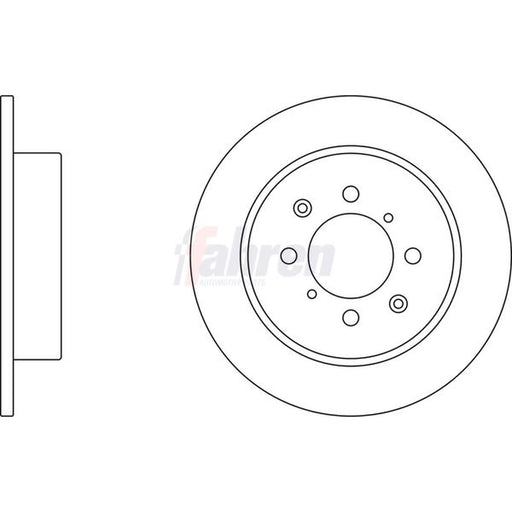 Fahren 2 x Solid Rear Brake Discs FBD6038-x2