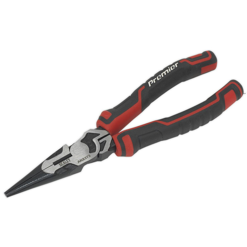 Sealey Long Nose Pliers High Leverage 200mm AK8373 Sealey - Dynamic Drive