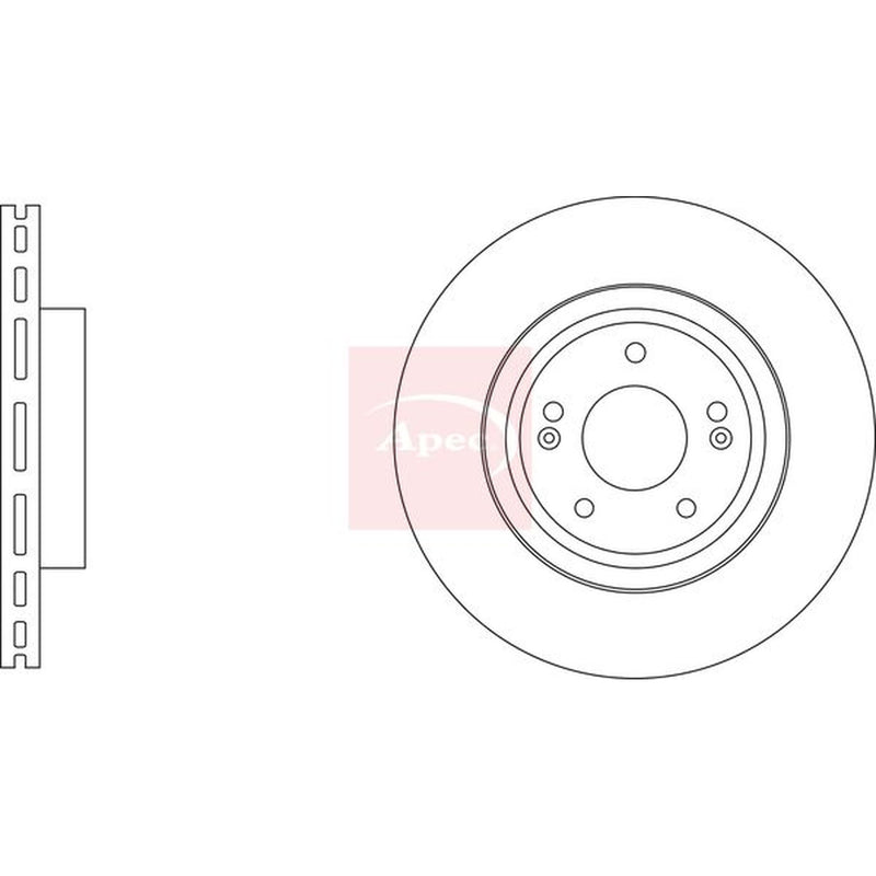 Apec Front Brake Vented Discs & Pads fits Mercedes-Benz G-Class 2015-2018