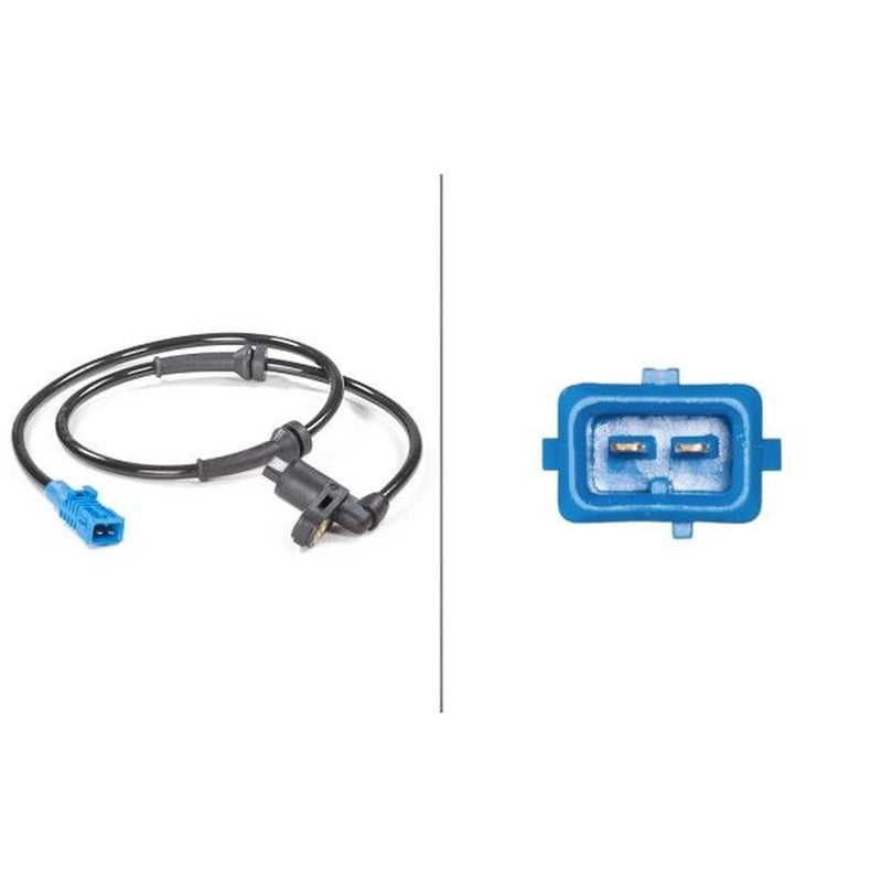 Hella ABS Wheel Speed Sensor Front fits Peugeot 206 1998-2012