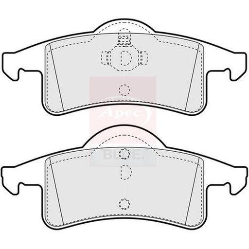 Apec Rear Brake Pad Set fits Jeep Grand Cherokee 1999-2005 2.7 3.1 4.7