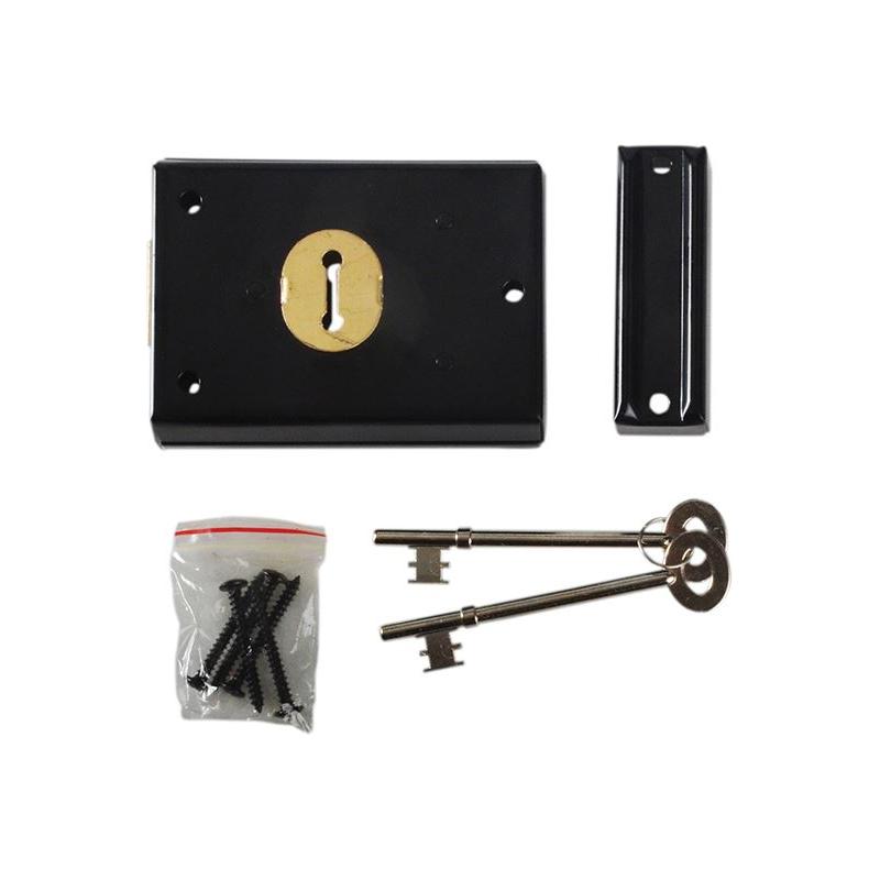 Yale Locks P402 Rim Lock Black Finish 102 x 76mm Visi Yale Locks - NN4 Online