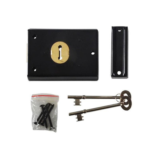 Yale Locks P402 Rim Lock Black Finish 102 x 76mm Visi Yale Locks - NN4 Online