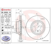 Brembo Front Brake Internally Vented Discs & Pads fits BMW 7 2001-2008