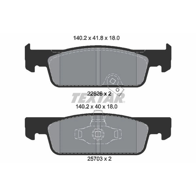 Textar Front Brake Pad Set 2262601