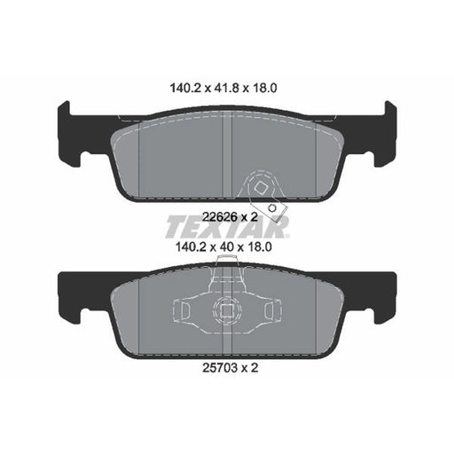 Textar Front Brake Pad Set 2262601