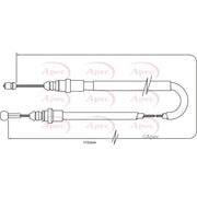 Apec Handbrake Cable Right Rear CAB1478
