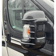Milenco Motorhome Mirror Protectors Guards Black fits Fiat Ducato Peugeot Boxer Milenco  - Dynamic Drive