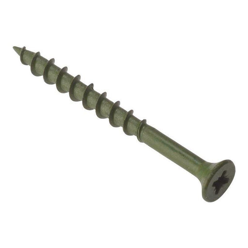 Forgefix Decking Screw Pozi Compatible ST Green Anti-Corrosion 4.5 x 55mm Box 200 ForgeFix - NN4 Online