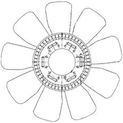 Mahle Radiator Cooling Fan Blade fits Fendt Favorit 1993-2004