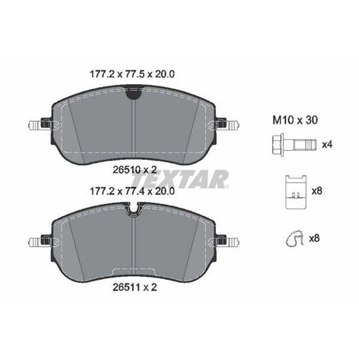Textar Front Brake Pad Set 2651001
