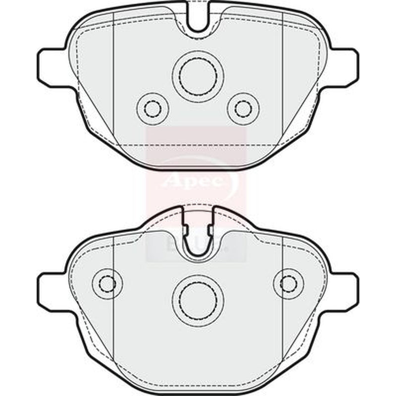 Apec Rear Brake Pad Set fits BMW 5 2009-2023
