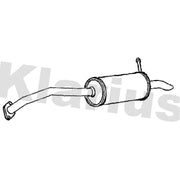 Klarius Box With Tail Pipe Rear fits Toyota Verso S 2010-2016 1.33