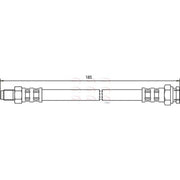 Apec Brake Hydraulic Hose Line Rear fits Alfa Romeo 145 1994-2001