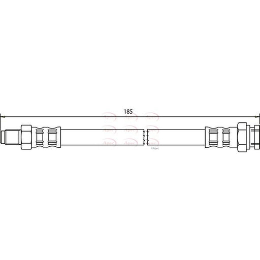 Apec Brake Hydraulic Hose Line Rear fits Alfa Romeo 145 1994-2001