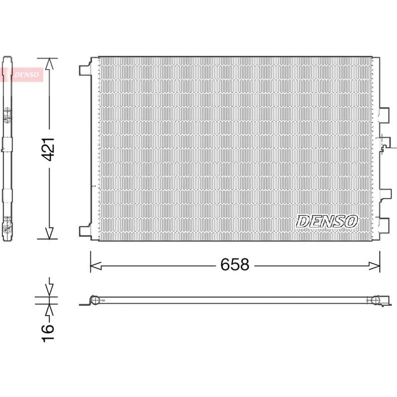 Denso Air Conditioning Condenser fits Renault Grand Scénic II 2004-2009 1.9 2.0