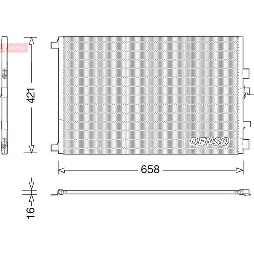 Denso Air Conditioning Condenser fits Renault Grand Scénic II 2004-2009 1.9 2.0