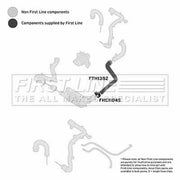 First Line Intercooler Turbo Charge Air Hose fits Opel Mpv 2005-2012 1.3