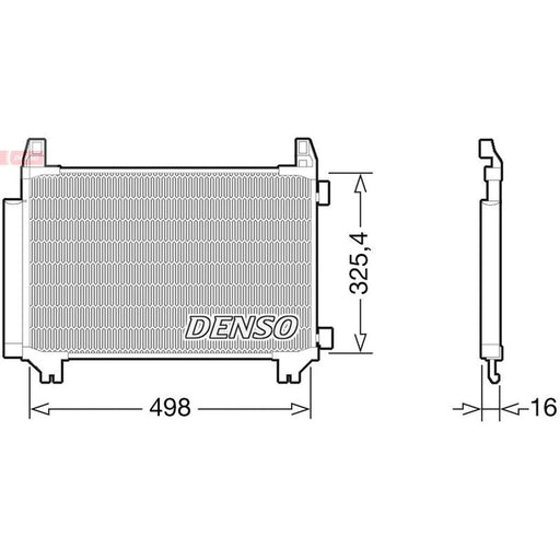 Denso Air Conditioning Condenser fits Toyota Yaris Hatchback 2012-2020 1.0 1.3