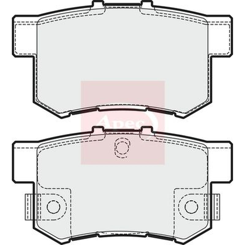 Apec Rear Brake Solid Discs & Pads fits Suzuki SX4 2006-2015 1.5 1.6 1.9 2.0
