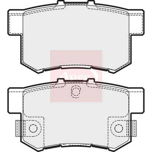 Apec Rear Brake Solid Discs & Pads fits Suzuki SX4 2006-2015 1.5 1.6