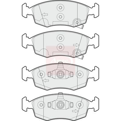 Apec Front Brake Pad Set fits Chrysler Ypsilon 2011-2021 0.9 1.2 1.3