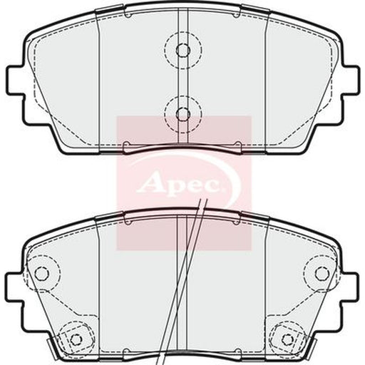 Apec Front Brake Vented Discs & Pads fits Kia Picanto II 2011-2017 1.0 1.2