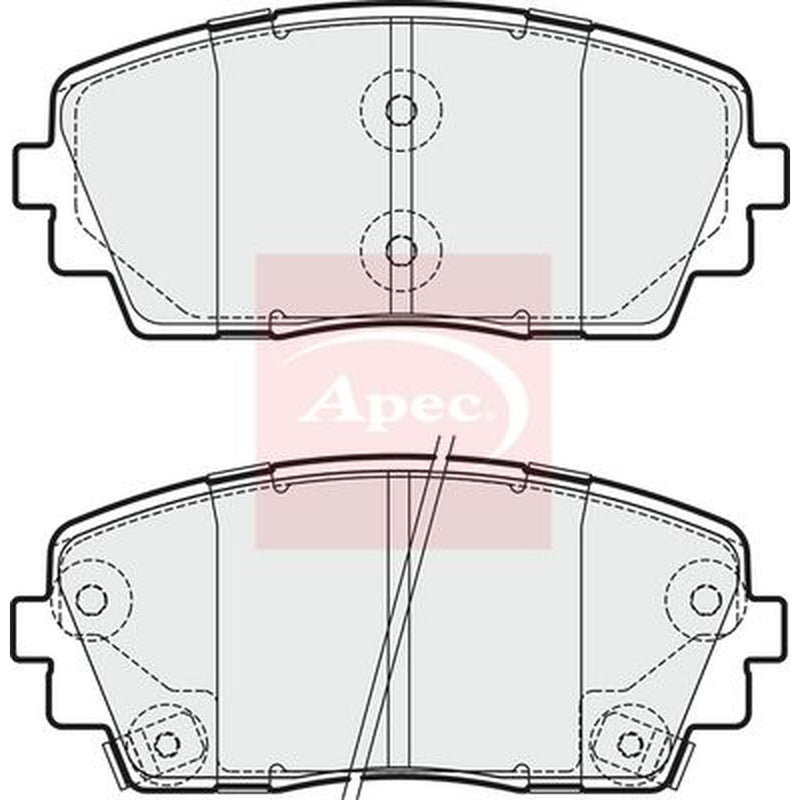 Apec Front Brake Pad Set fits Kia Picanto II 2011-2017 1.0 1.2