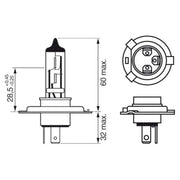 Bosch Car Light Bulb H4 P43t 12V 60/55W