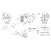 Hella Air Conditioning Compressor fits Opel Astra H 2004-2012 1.4 1.8 1.9 2.0