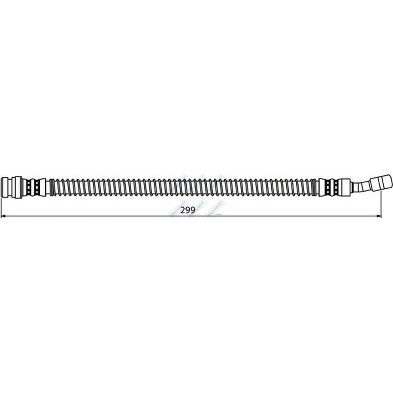 Apec Brake Hydraulic Hose Line Front fits Hyundai I10 I 2007-2013 1.0 1.1 1.2