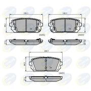 Comline Front & Rear Pads fits Kia Carens III 2006-2013 1.6 2.0