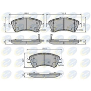 Comline Front & Rear Pads fits Toyota Verso 2009-2018 1.6 2.0