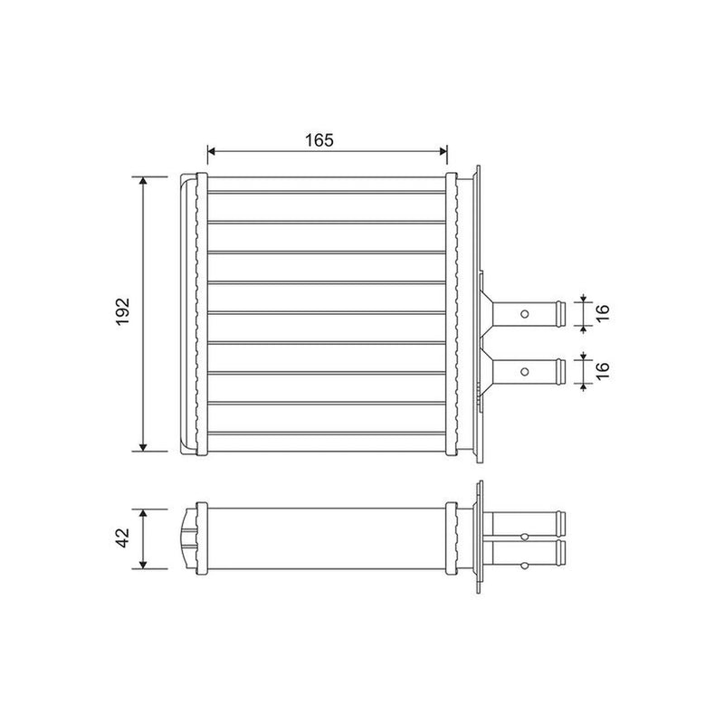Valeo Heater Matrix Core Heat Exchanger 812145